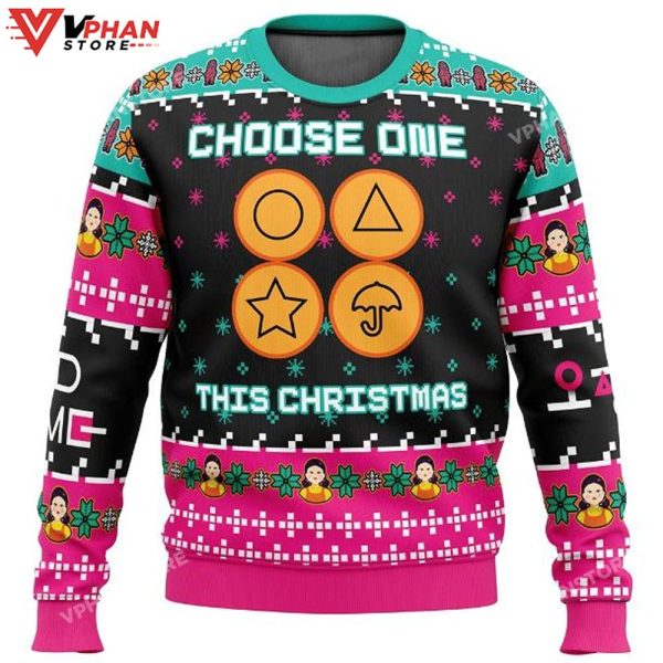 Squid Game Series Choose One Shape Ugly Sweater