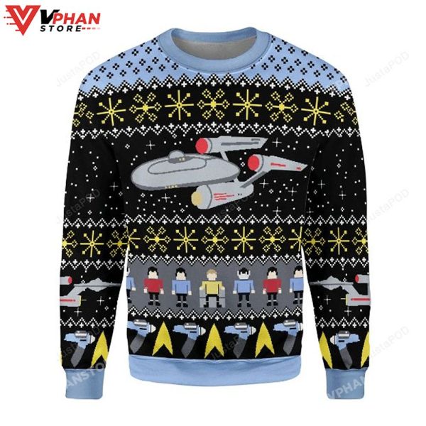 Star Trek TV Series Ugly Xmas Wool Knitted Sweater, Christmas Sweater