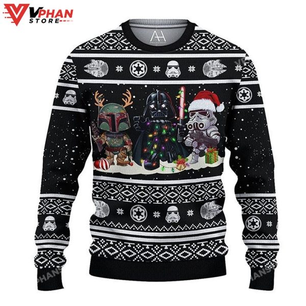 Star War Darth Vader Boba Fett Stormtrooper Ugly Christmas Sweater