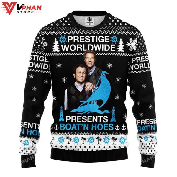 Step Brothers Gifts, Prestige Worldwide Presents Boat’n Hoes Ugly Christmas Sweater