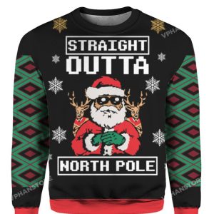 Straight Outta North Peole Christmas Sweater 1