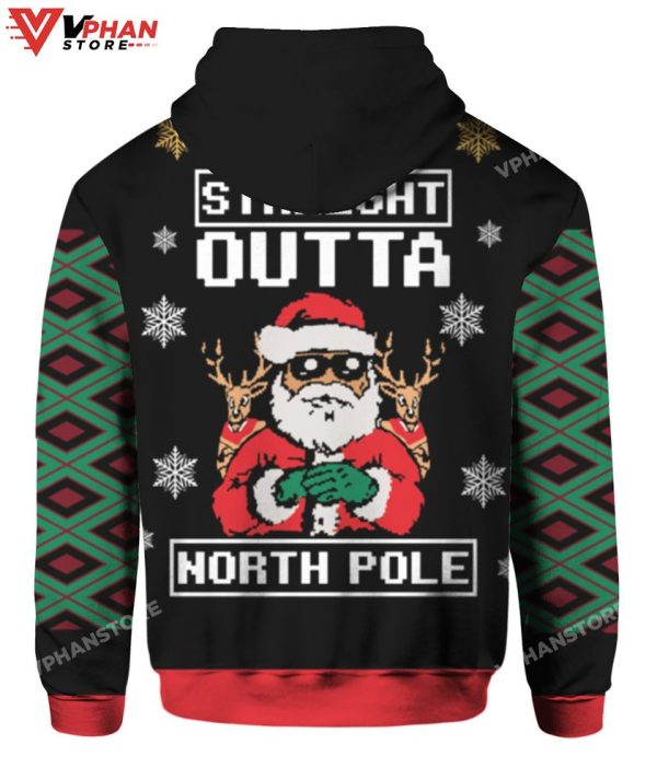 Straight Outta North Peole Christmas Sweater, Vintage Costume