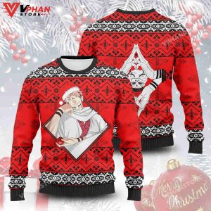 Sukuna Jujutsu Kaisen Christmas Wool Knitted Sweater 1