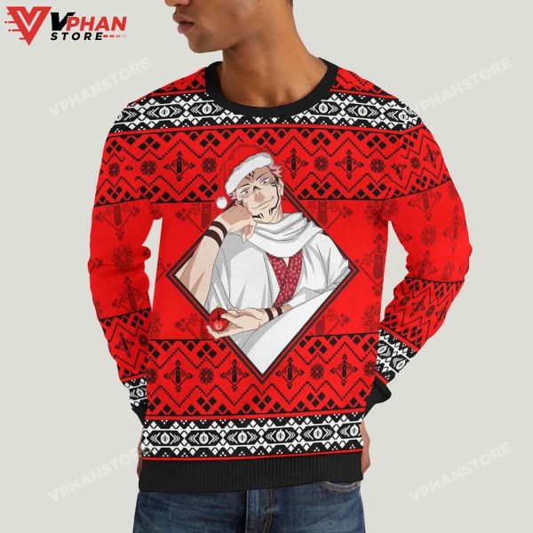 Sukuna Jujutsu Kaisen Christmas Wool Knitted Sweater