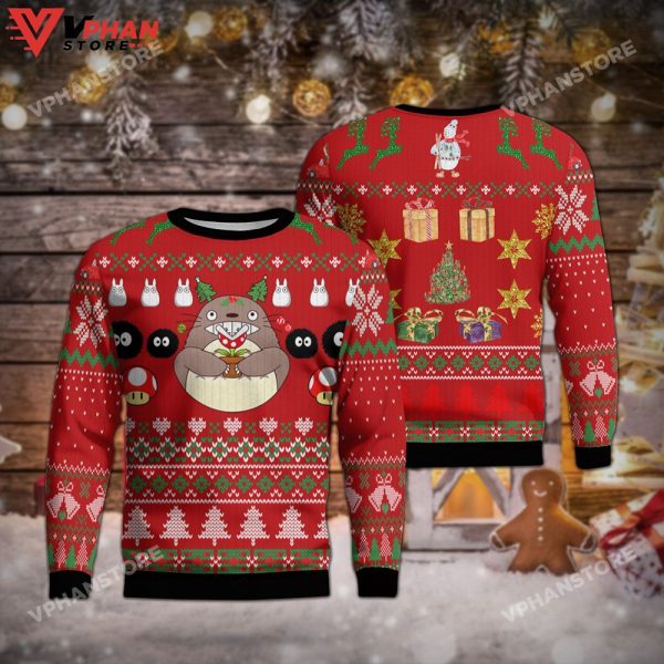 Super Totoro Studio Mario Ugly Christmas Sweater