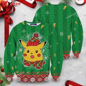 Surprise Pikachu Wool Knitted Sweater Christmas 3D Sweater 1