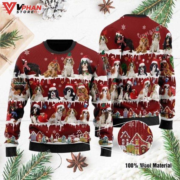 Cavalier King Charles Spaniel Christmas, Ugly Christmas Sweater