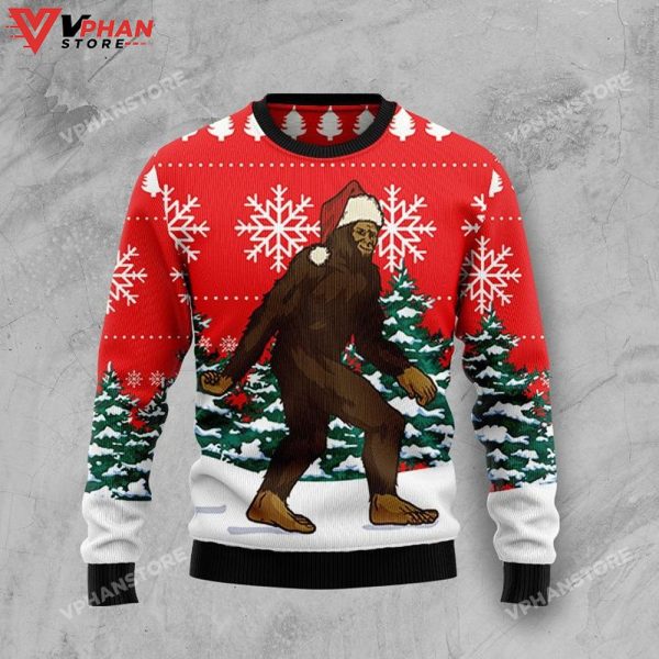 Bigfoot Christmas Vintage, Ugly Christmas Sweater