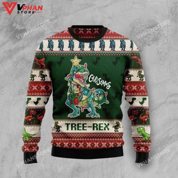 Tree Rex Sweater 3D Christmas, Ugly Christmas Sweater