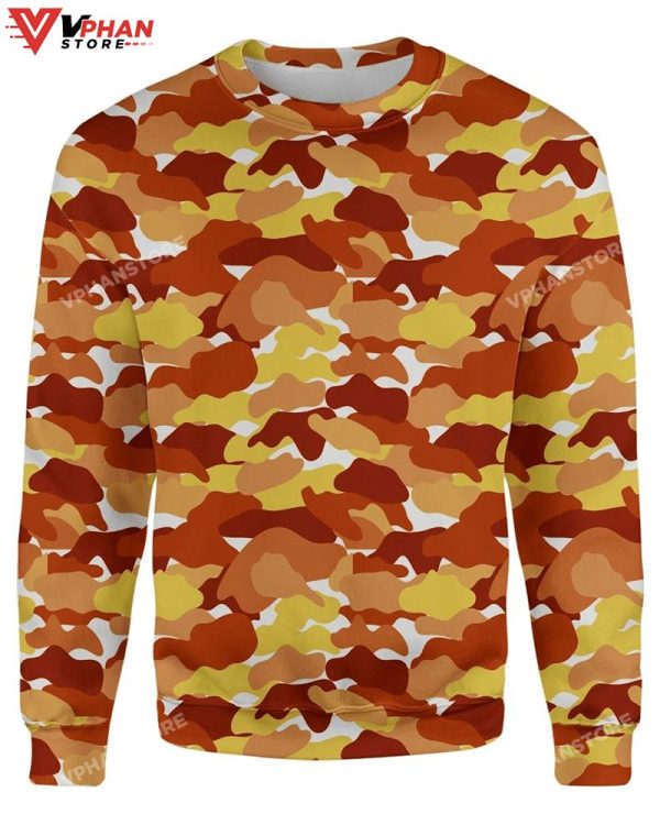 Xmas Color Camo Fall Feeling Ugly Christmas Sweater