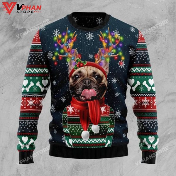 Xmas Cool French Bulldog Ugly Christmas Sweater