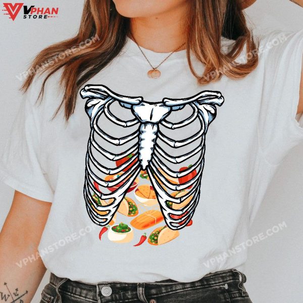 Tacos Rib Cage Shirt Skeleton Halloween Costume