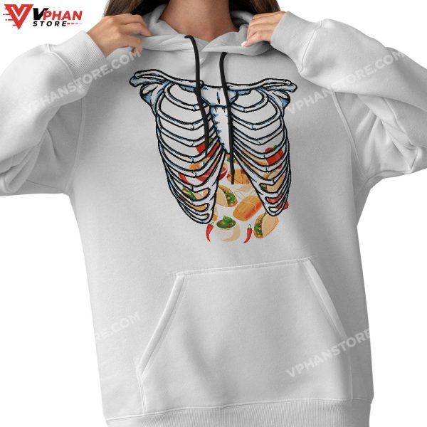 Tacos Rib Cage Shirt Skeleton Halloween Costume