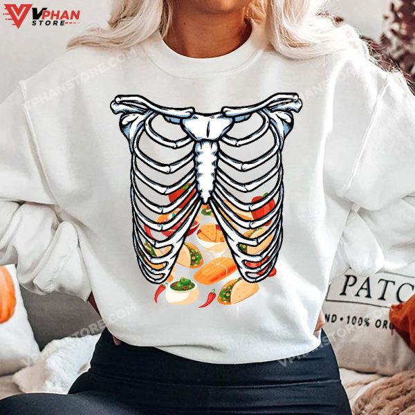 Tacos Rib Cage Shirt Skeleton Halloween Costume