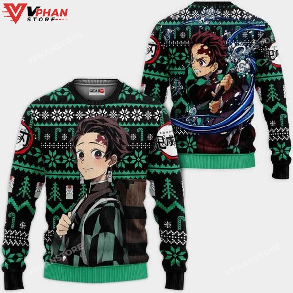 Tanjiro Anime Kimetsu Xmas Ugly Christmas Sweater