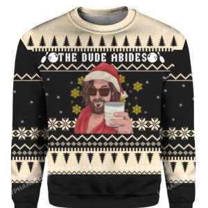 The Dude Abides Christmas Sweater 1