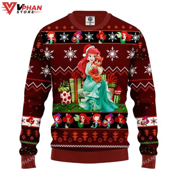 The Little Mermaid Ariel Princess Ugly Christmas Sweater