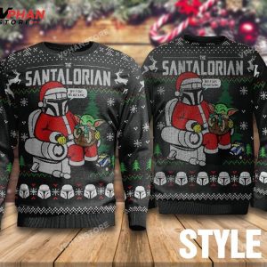 The Santalorian And Baby Yoda Christmas Sweater 1