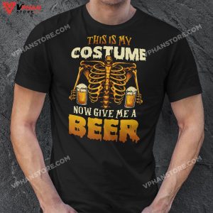 This Is My Costume Halloween Shirt Beer Drinking Skeleton T Shirt 1