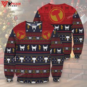 Thunder God Wool Knitted Sweater Christmas All Over Print 3D Sweater 1