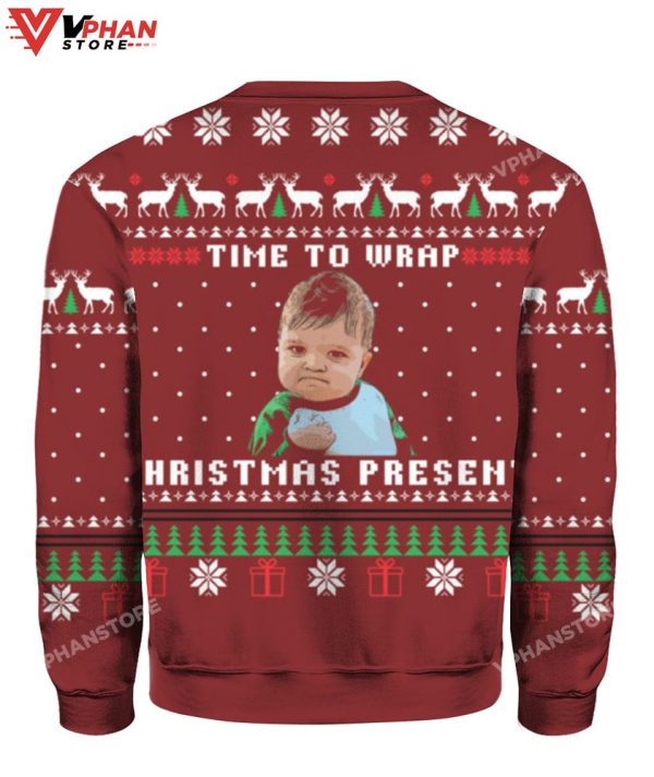 Time To Wrap Christmas Present Sweater, Meme Christmas Costume