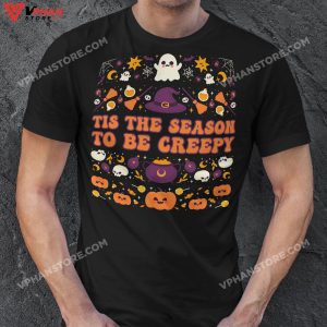 Tis The Season to Be Creepy Skeleton Halloween Spooky Season T Shirt 1