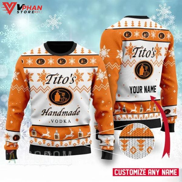 Tito’s Personalized Xmas Ugly Christmas Sweater