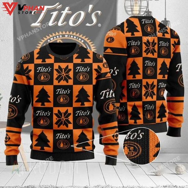 Tito’s Christmas Wool Knitted Sweater, Ugly Christmas Sweater