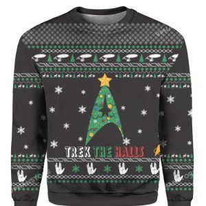 Trek The Halls Christmas Sweater 1