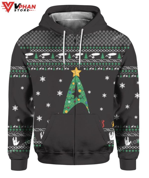 Trek The Halls Christmas Sweater, Retro Christmas Gift