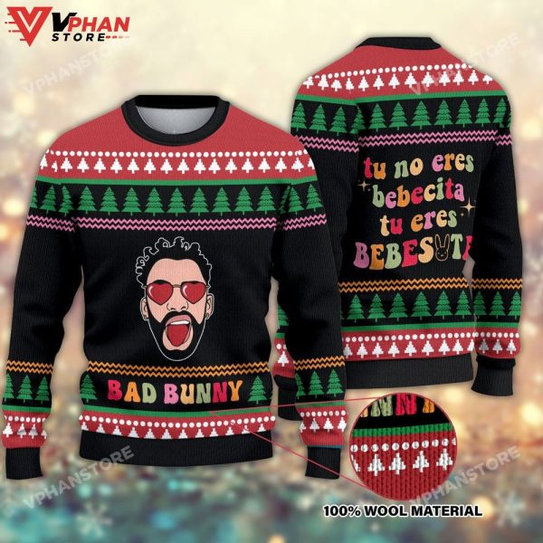 Tu No Eres Bebecita Bebesota Bad Bunny Ugly Christmas Sweater