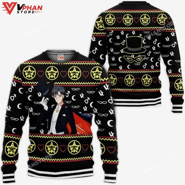 Tuxedo Ugly Christmas Sailor Moon Anime Ugly Christmas Sweater