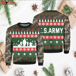 US Army Christmas Vintage Sweater 1