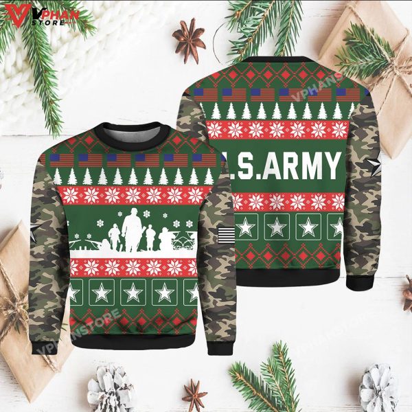 US Army Christmas Vintage Ugly Sweater