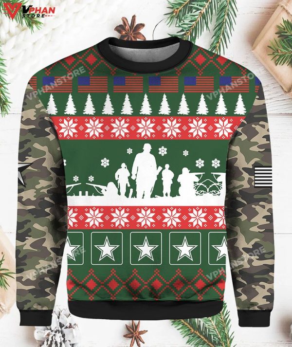 US Army Christmas Vintage Ugly Sweater