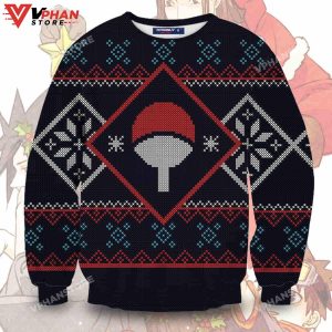 Uchiha Clan Wool Knitted Sweater Naruto Mange All Over Print 3D Sweater 1