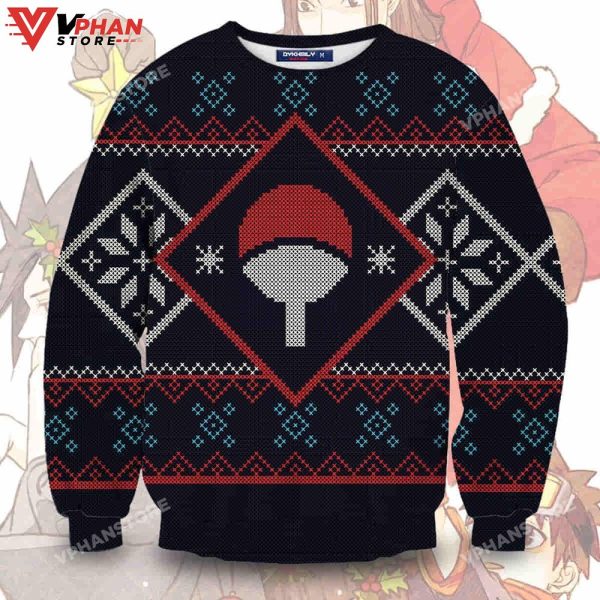 Uchiha Clan Wool Knitted Sweater, Christmas Sweater