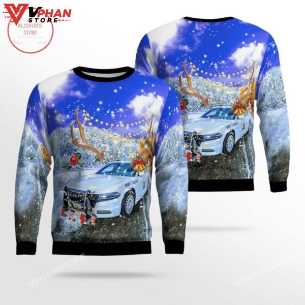 Utah Highway Patrol 3D Sweater, Ugly Christmas Sweater