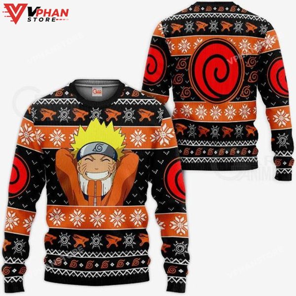 Uzumaki Happy Anime Xmas Knitted Ugly Christmas Sweater