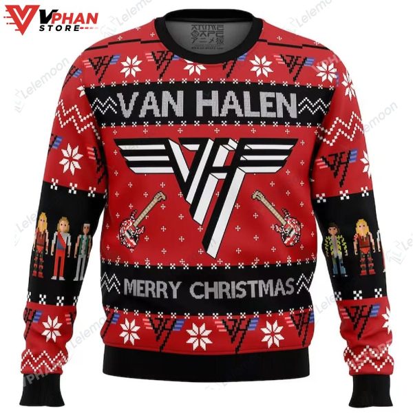 Van Halen Ugly Christmas Sweater, Vintage Christmas Costume