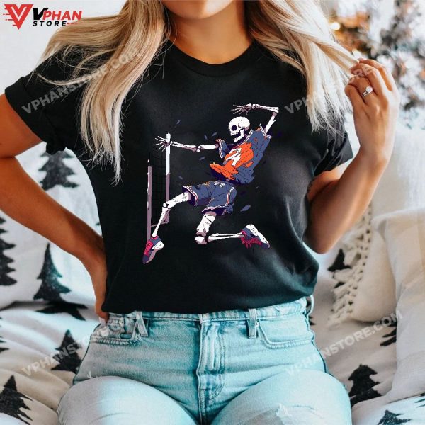 Volleyball Player Halloween T-Shirt, Volleyball Skeleton Women Men