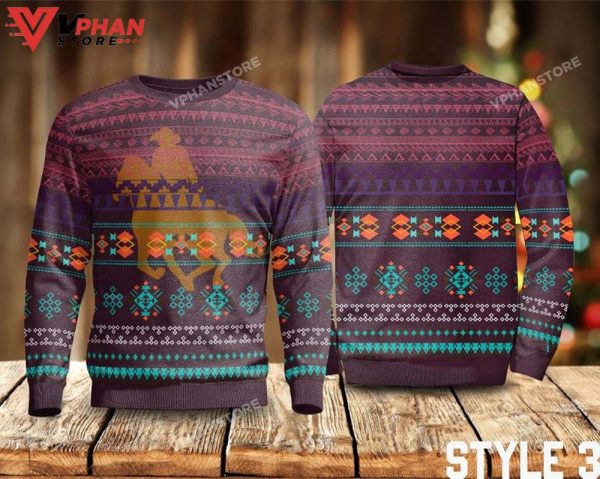 Western Cowboys All Over Print Sweater, Ugly Christmas Sweater