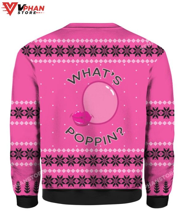 Whats Poppin Christmas Sweater, Vintage Christmas Costume