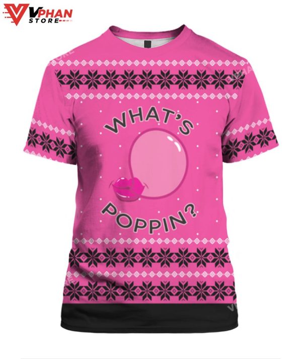 Whats Poppin Christmas Sweater, Vintage Christmas Costume