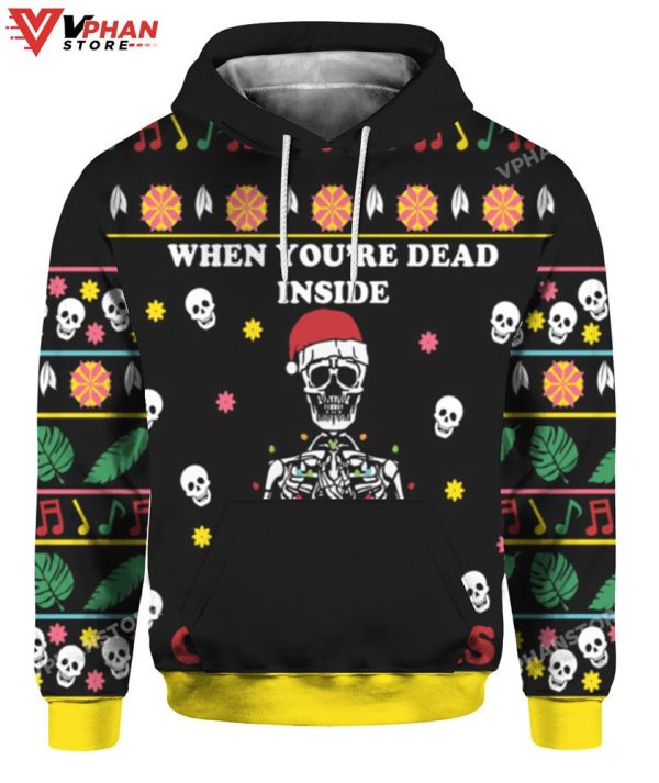 When You’re Dead Inside But Its Christmas Vintage Costume Sweater