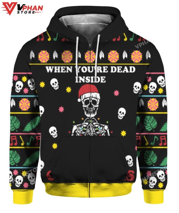 When You’re Dead Inside But Its Christmas Vintage Costume Sweater