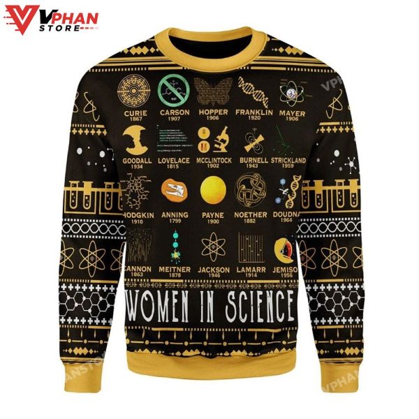 Women In Science Christmas Ugly Sweater