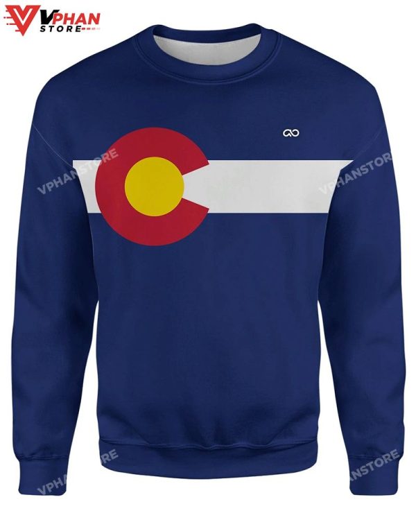 Xmas Sweater 3D Colorado Flag, Ugly Christmas Sweater