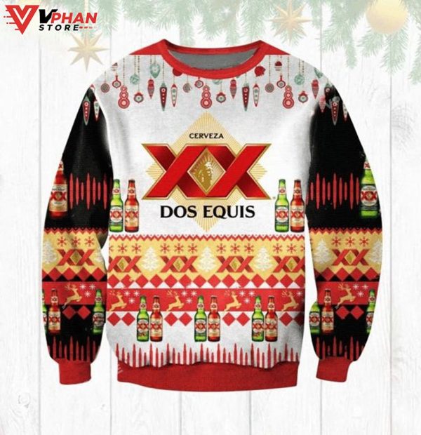 Xx Dos Equis Cerveza Beer Xmas Ugly Christmas Sweater Gift Fan