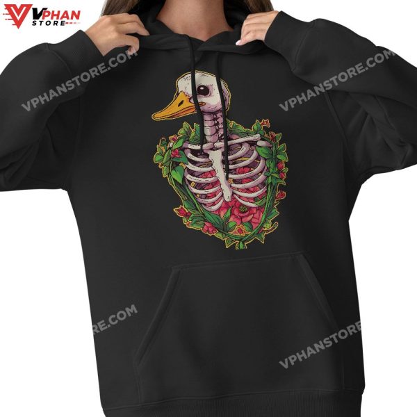 Rubber Duck Skeleton Lazy Halloween Costume Funny Ducky T-Shirt